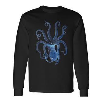 Sea Monster Octopus Tentacles Kraken Retro Vintage Long Sleeve T-Shirt - Monsterry