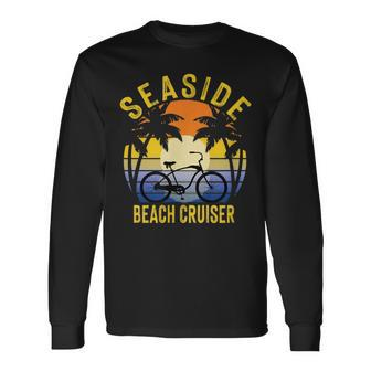 Seaside Beach Cruiser California Surf Skate Beach Lifestyle Long Sleeve T-Shirt - Monsterry UK