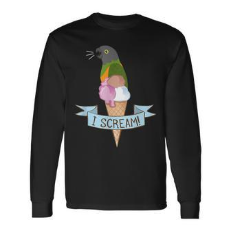 Senegal Parrot Ice Cream Long Sleeve T-Shirt - Monsterry
