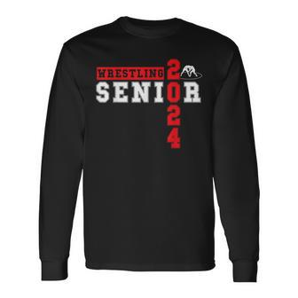 Senior Night Wrestling Graduation Party Idea Senior 2024 Long Sleeve T-Shirt | Seseable CA