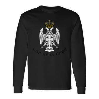 Serbian Eagle Bog Cuva Srbe Srbija Srpska Cetnik Langarmshirts - Seseable