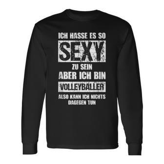 Sexy Volleyballer Volley Beach Volleyball Langarmshirts - Seseable