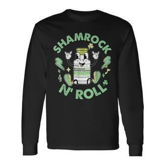 Shamrock N' Roll Green Icu Nicu Propofol Nurses St Patrick Long Sleeve T-Shirt - Monsterry