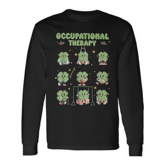 Shamrock Occupational Therapy St Patrick's Day Ot Therapist Long Sleeve T-Shirt - Thegiftio