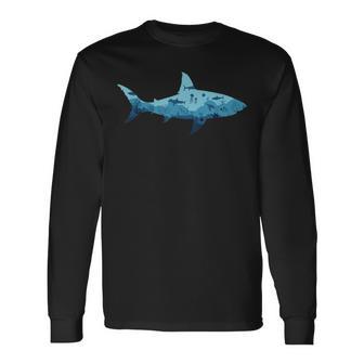 Shark Underwater Life Ocean Underwater World Langarmshirts - Seseable