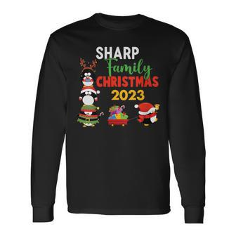 Sharp Family Name Sharp Family Christmas Long Sleeve T-Shirt - Seseable