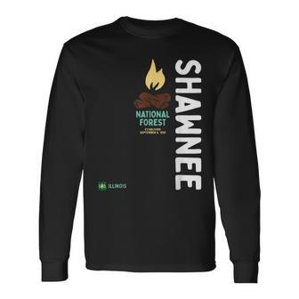 Shawnee National Forest Vertical Illinois Long Sleeve T-Shirt - Monsterry