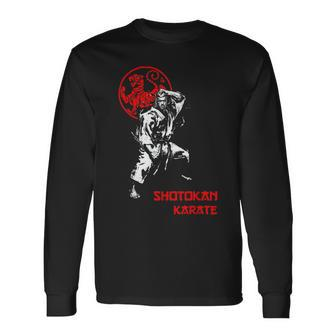 Shotokan Karateka By Zanshin-Art Martial Arts Kata Long Sleeve T-Shirt - Monsterry