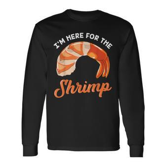 Shrimp Seafood Shellfish Long Sleeve T-Shirt - Monsterry