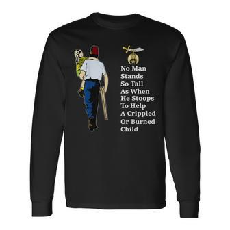 Shriner Man Stand So Tall With Children Masonic Father's Day Long Sleeve T-Shirt - Monsterry