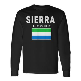 Sierra Leone Flag Souvenir Freetown Long Sleeve T-Shirt - Monsterry DE