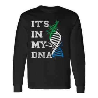 Sierra Leone It's In My Dna Siera Leonean Roots Flag Long Sleeve T-Shirt - Monsterry DE