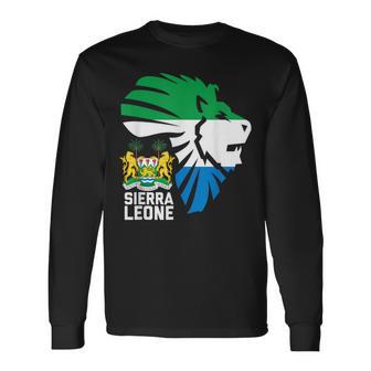 Sierra Leone Seal Lion Africa Diaspora Long Sleeve T-Shirt - Monsterry DE