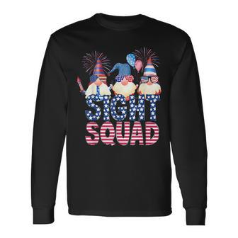 Sight Squad 4Th Of July American Flag Sunglasses Gnomes Long Sleeve T-Shirt - Seseable