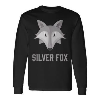 Silberfuchs Grafik Langarmshirts Unisex, Elegantes Design mit Fuchs-Motiv - Seseable