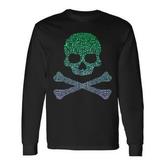 Silhouette Icon Pirate Skull & Crossbones Boys Pirate Long Sleeve T-Shirt - Thegiftio UK
