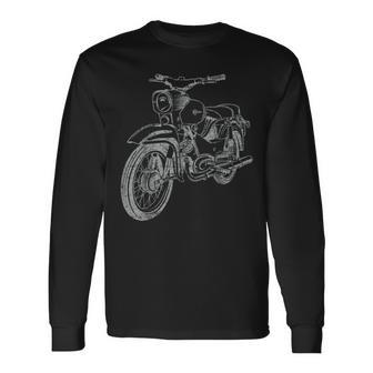 Simson Star Vintage Lineart Silhouette Langarmshirts - Seseable