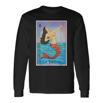 Sirène Mexicaine Carte De Jeu Sirène T-shirt à manches longues - Cadeauxyz