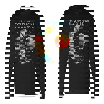 Sistema Solar Para Niños Niños Planetas Ciencia Amantes Del Camiseta de manga larga - Regaloses