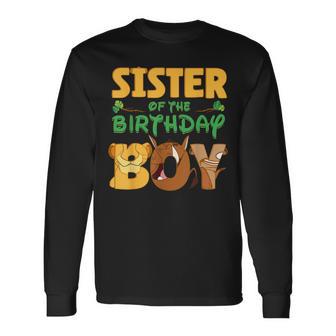 Sister Of The Birthday Boy Lion Family Matching Long Sleeve T-Shirt - Monsterry UK