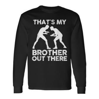Sister Brother Wrestling Long Sleeve T-Shirt - Seseable