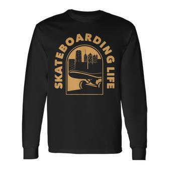 Skateboarding Life Skateboarding Long Sleeve T-Shirt - Thegiftio UK