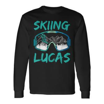 Skiing Lucas Winter Sports Ski Skier Hobby Long Sleeve T-Shirt - Seseable