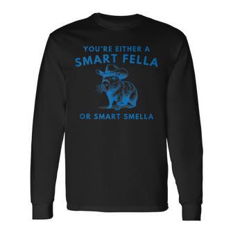 Are You A Smart Fella Or Fart Smella Vintage Style Retro Long Sleeve T-Shirt - Monsterry