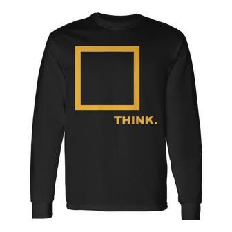 Be Smart Think Outside The Box Long Sleeve T-Shirt - Seseable