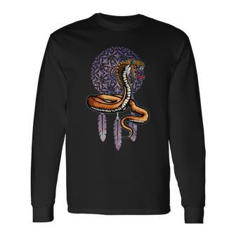 Snake Spirit Totem Indigenous Peoples Day Native American Long Sleeve T-Shirt - Monsterry