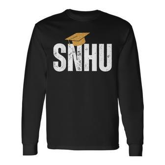 Snhu College Graduation With Hat Vintage Long Sleeve T-Shirt | Mazezy DE
