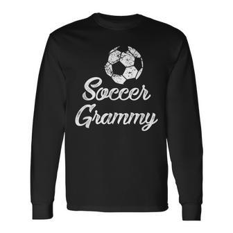 Soccer Grammy Cute Player Fan Long Sleeve T-Shirt - Monsterry