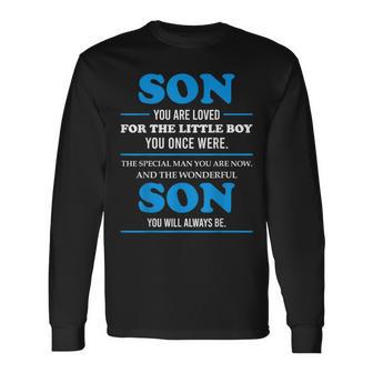 Sohn Du Wirst Geliebt Für Den Kleinen Jungen Du Papa Sohn Langarmshirts - Geschenkecke