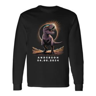 Solar Eclipse 2024 Anderson Solar Eclipse Glasses Long Sleeve T-Shirt - Monsterry UK
