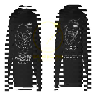 Solar Eclipse 2024 Bella Vista Ar Arkansas Totality Eclipse Long Sleeve T-Shirt - Thegiftio