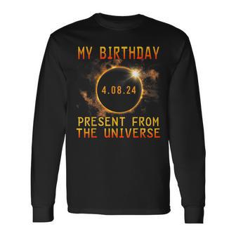 Solar Eclipse 2024 Birthday Present 4824 Totality Universe Long Sleeve T-Shirt - Monsterry UK