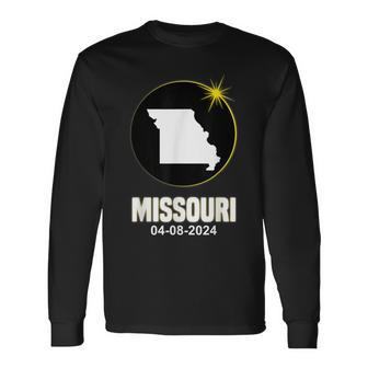 Solar Eclipse 2024 Missouri State Total Solar Eclipse Long Sleeve T-Shirt - Thegiftio UK