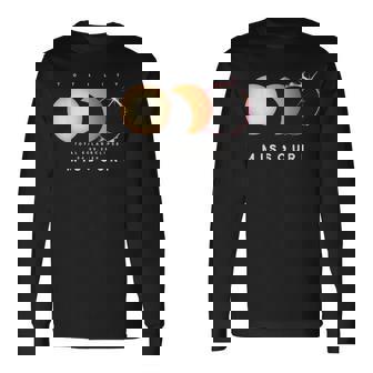Solar Eclipse 2024 Missouri Total Eclipse American Graphic Long Sleeve T-Shirt | Mazezy