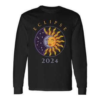 Solar Eclipse 2024 Total Solar Eclipse 40824 Long Sleeve T-Shirt | Mazezy