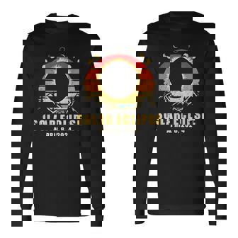 Solar Eclipse 2024 Total Solar Eclipse April 8 2024 Long Sleeve T-Shirt | Mazezy