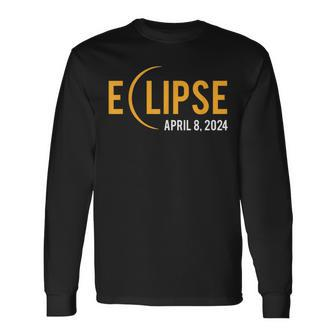 Solar Eclipse 2024 Total Solar Eclipse Phases April 8 2024 Long Sleeve T-Shirt - Monsterry AU