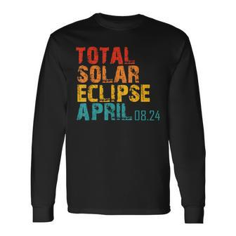 Solar Eclipse April 08 2024 Long Sleeve T-Shirt - Monsterry CA