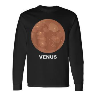 Solar System Group Costumes Giant Planet Venus Costume Long Sleeve T-Shirt - Monsterry CA