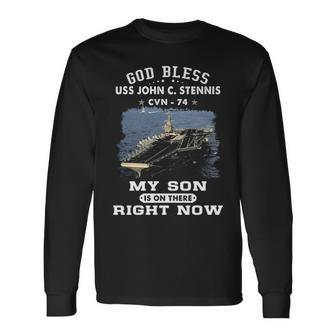 My Son Is Uss John C Stennis Cvn Long Sleeve T-Shirt | Mazezy