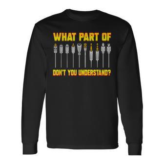 Sound Engineer Dj Audio Guy Music Production Engineering Long Sleeve T-Shirt - Monsterry DE