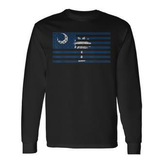 South Carolina State Flag United States American Flag Long Sleeve T-Shirt - Monsterry
