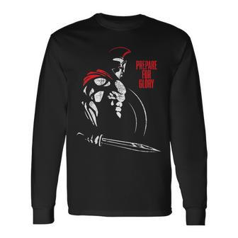 This Is Sparta Warrior Armor Helmet Shield & Sword Long Sleeve T-Shirt - Monsterry DE