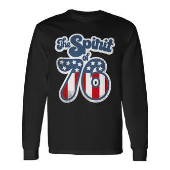 The Spirit Of 76 Vintage Retro T Long Sleeve T-Shirt - Monsterry