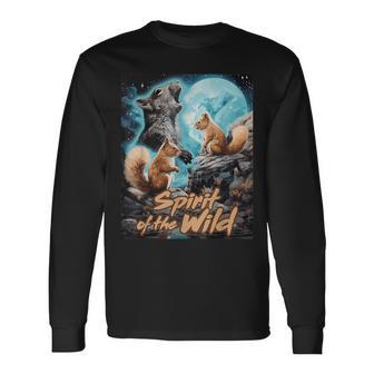 Spirit Of The Wild Squirrels Long Sleeve T-Shirt - Monsterry CA