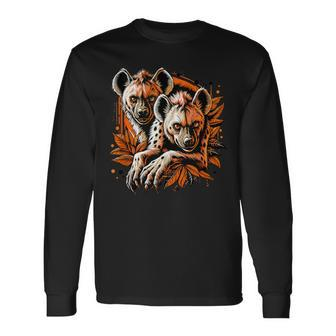 Spotted Hyena Laughing Hyenas Wildlife Long Sleeve T-Shirt - Monsterry AU